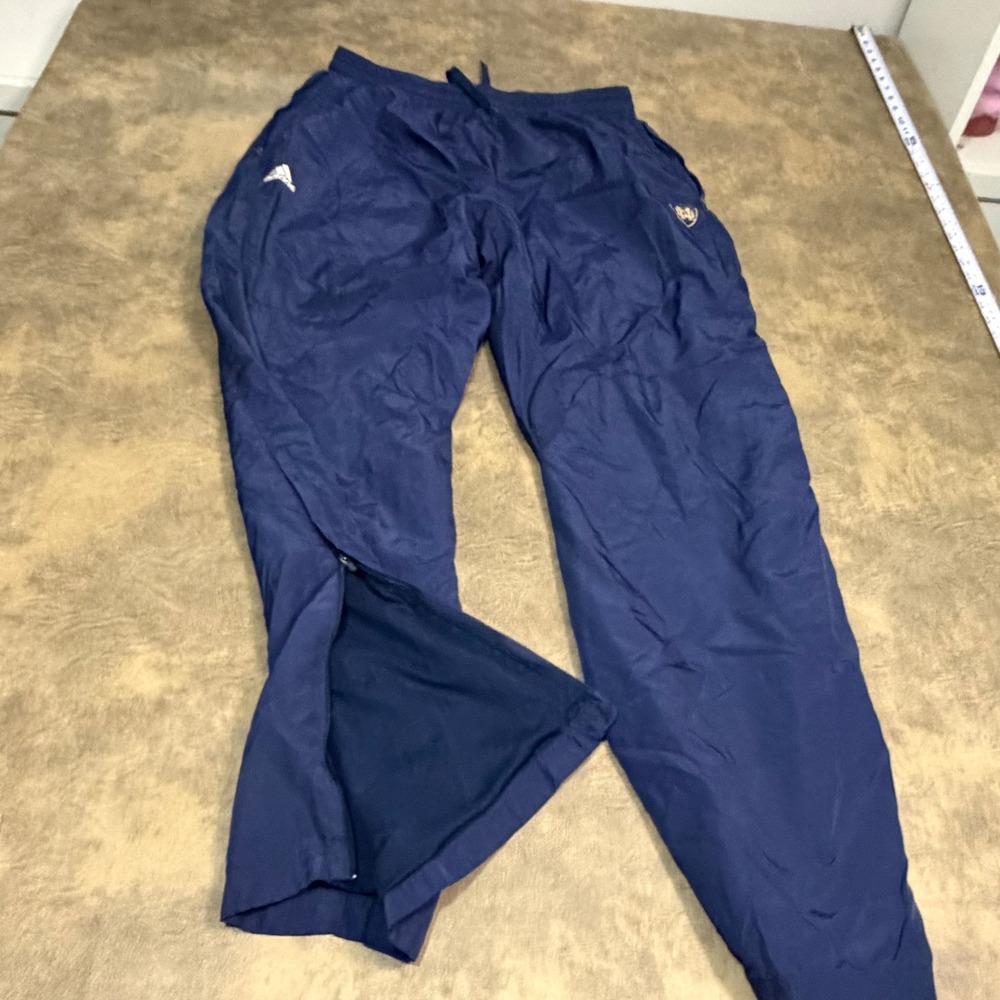 Adidas Track Pants Mens XL Navy Blue Notre Dame Fighting Irish Wind Pants 1036